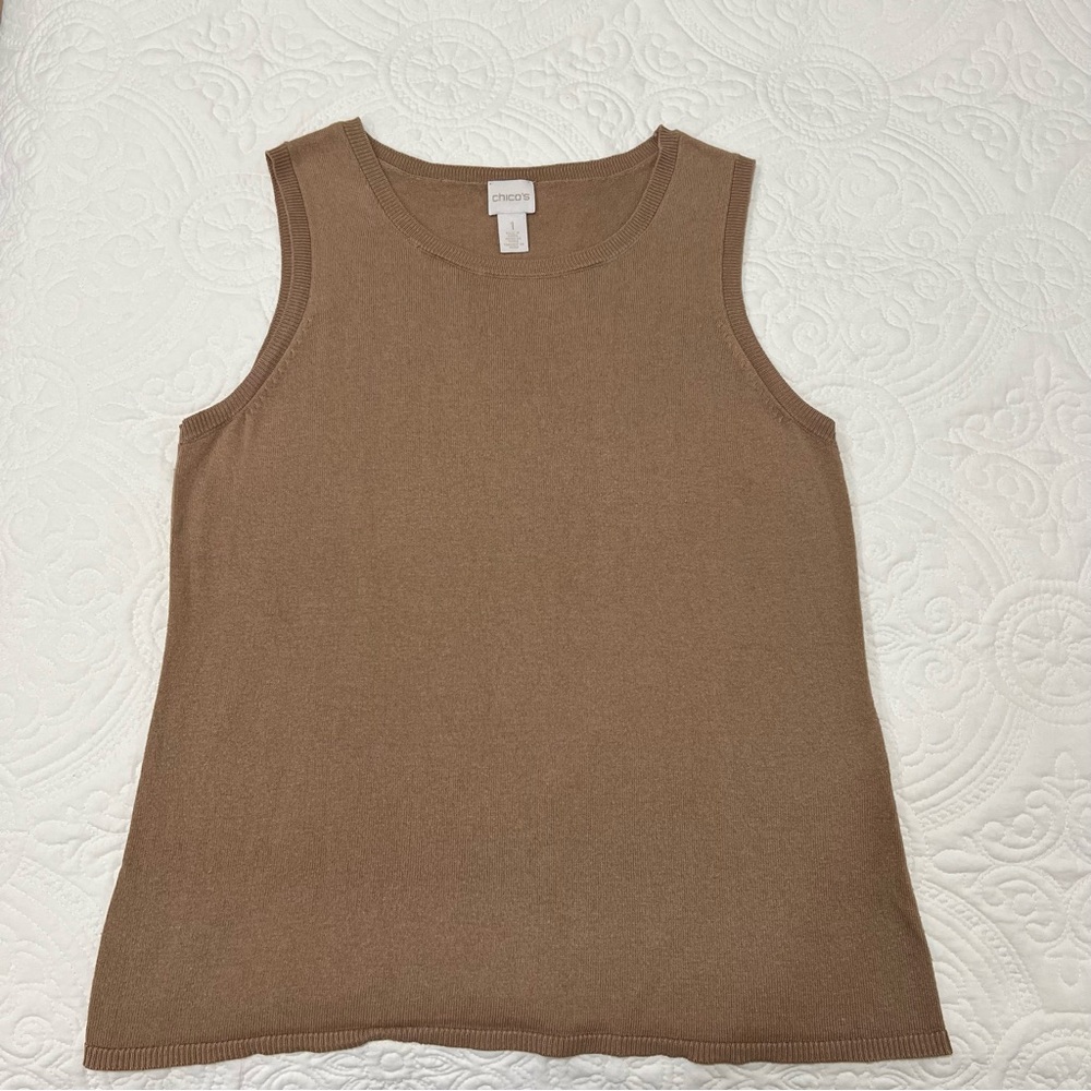 Chico's Knit Sleeveless Top / Sweater Tank SIZE 1 (8/10-M)